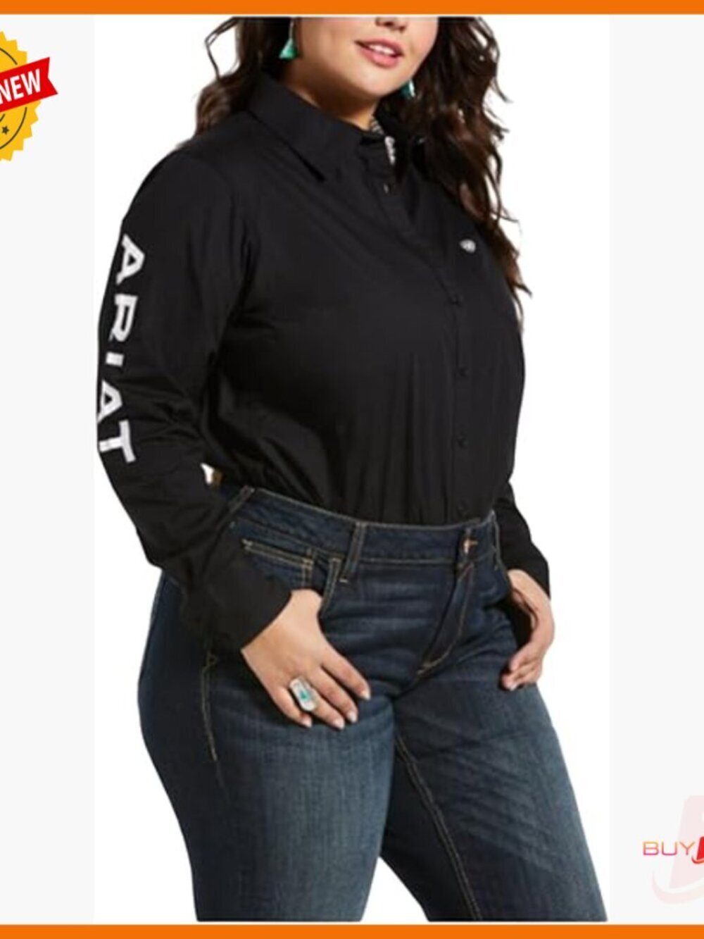 Stretch Cotton Button-Down Shirt with Chest Pocket, Long Sleeve